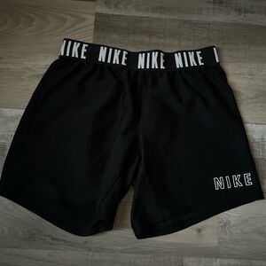 Nike Athletic Black Shorts with Logo Waistband